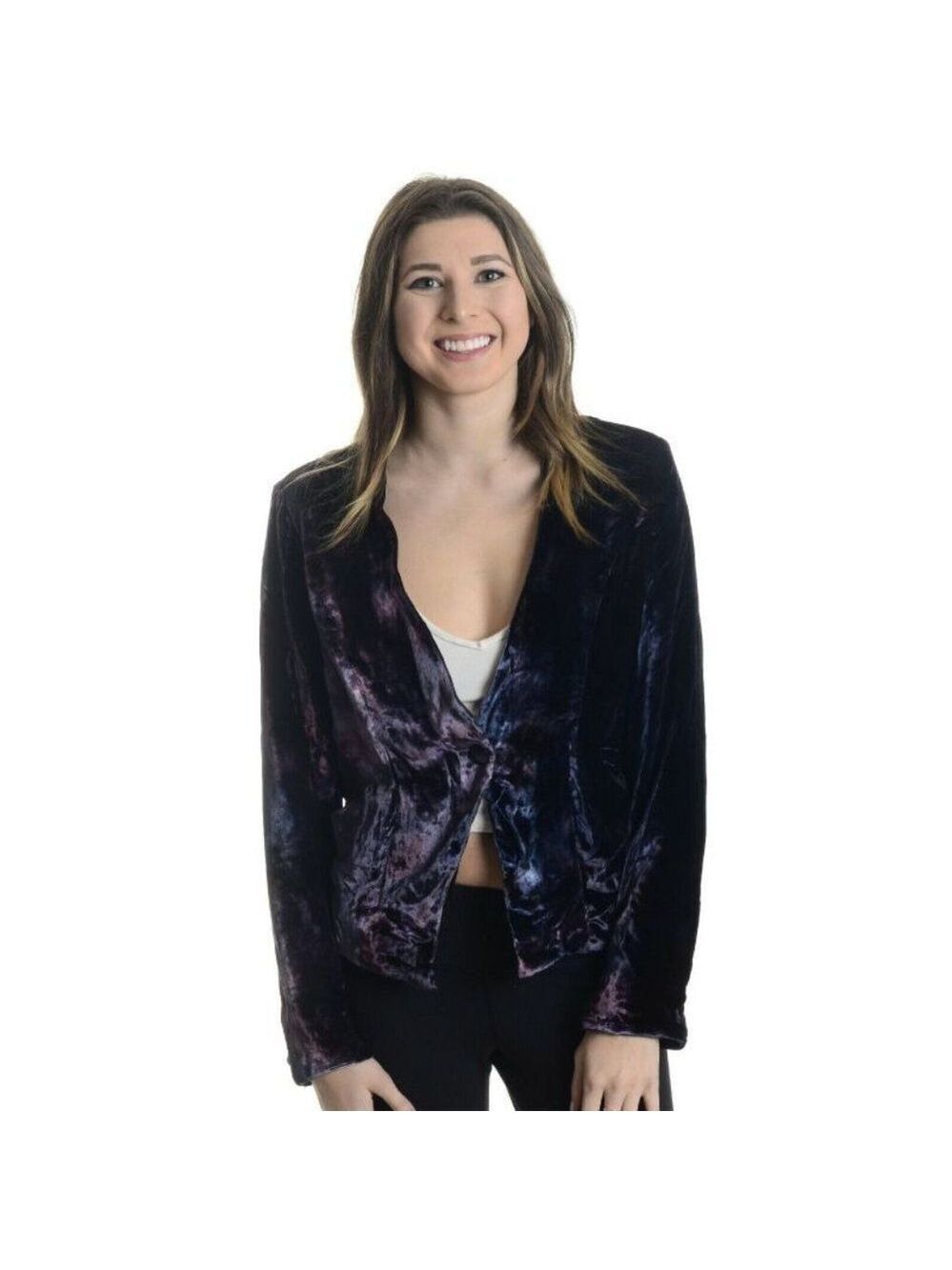 NEW- Gypsy 05 Women's Silk Blend Velvet Blazer Jacket Xs